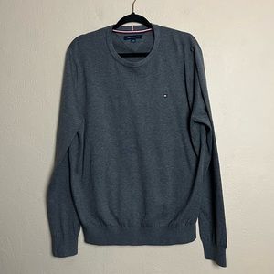 Tommy Hilfiger mens Pullover Sweater crew neck‎ 100% cotton Size Large